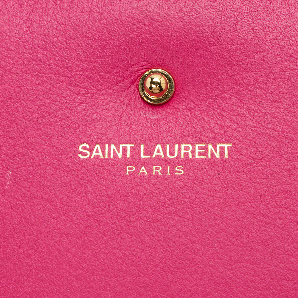 Saint Laurent Leather Chyc Wallet on Chain Bag 14214
