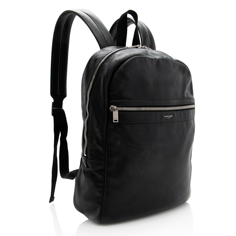 Saint Laurent Leather City Backpack 20447