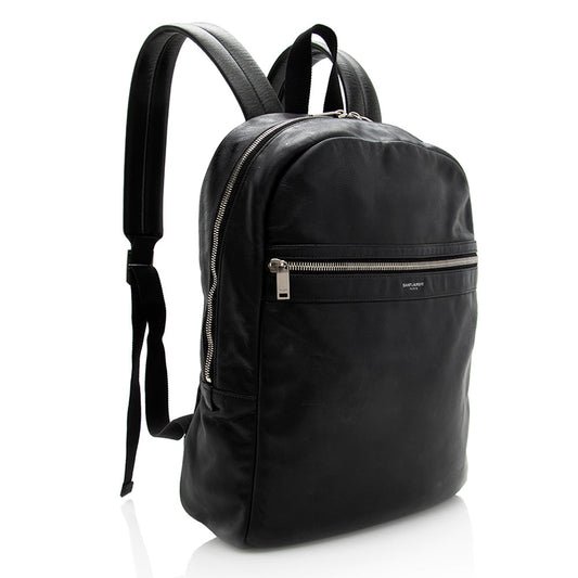 Saint Laurent Leather City Backpack 20447