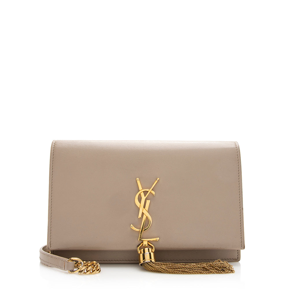 Saint Laurent Leather Classic Kate Tassel Chain Wallet 21548