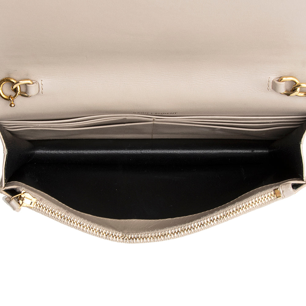 Saint Laurent Leather Classic Kate Tassel Chain Wallet 21548