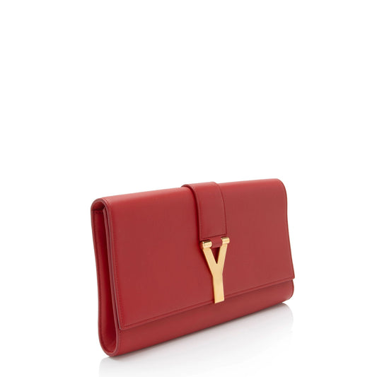 Saint Laurent Leather Classic Y Clutch E6FRGS