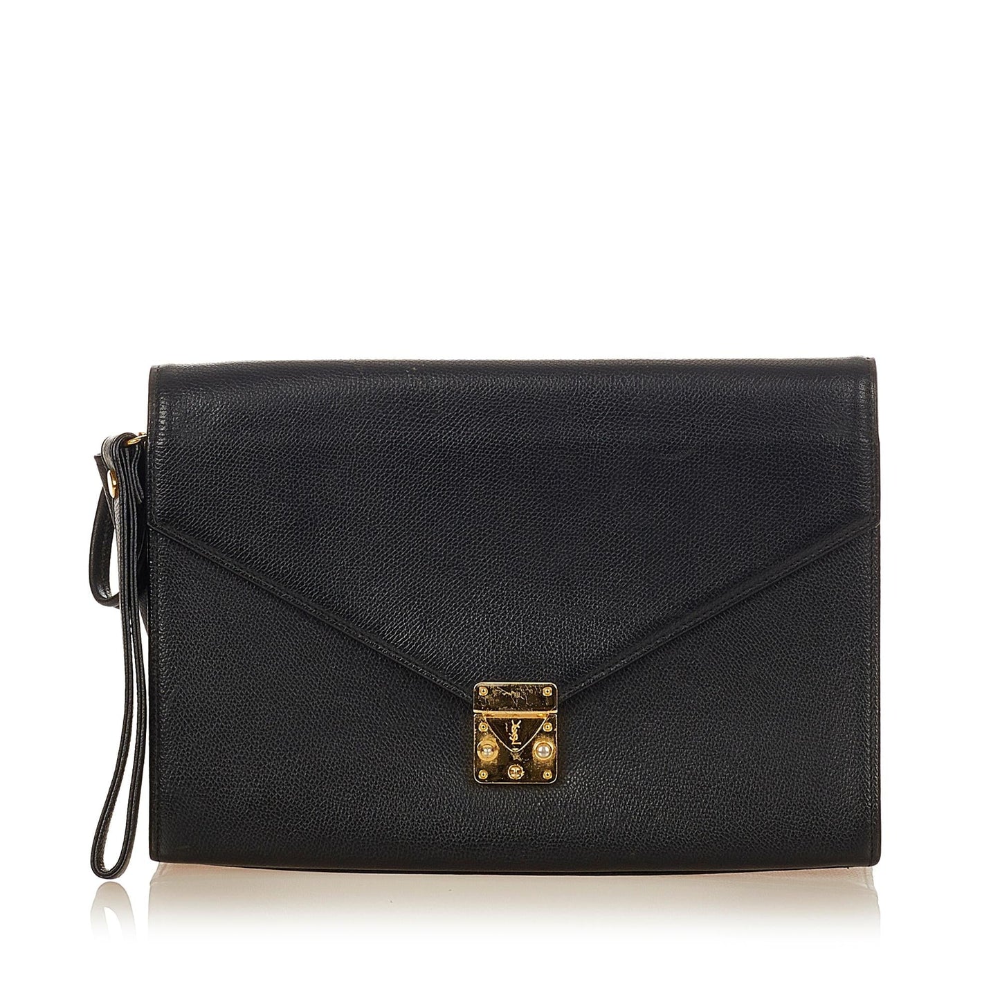 Saint Laurent Leather Clutch Bag (SHG-31556