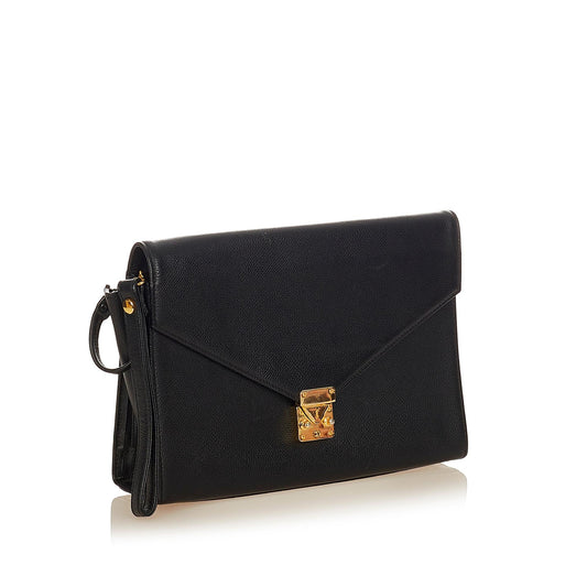 Saint Laurent Leather Clutch Bag (SHG-31556