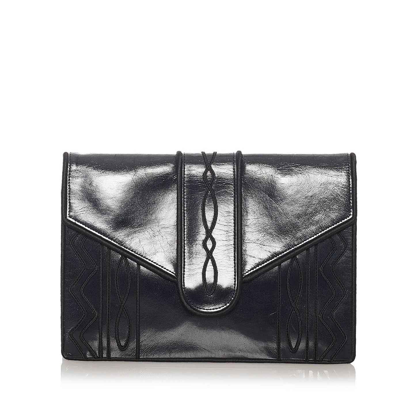 Saint Laurent Leather Clutch Bag (SHG-27873