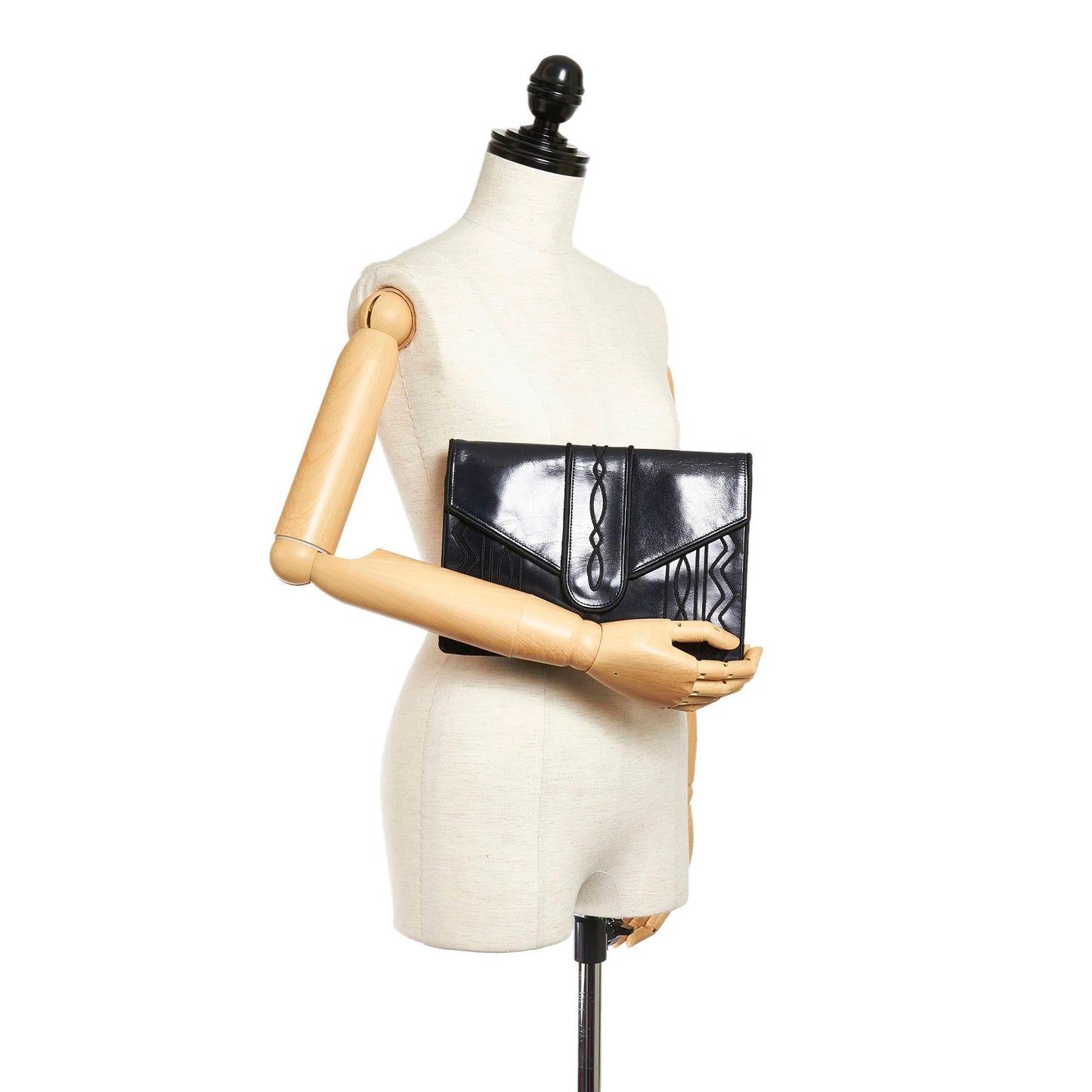 Saint Laurent Leather Clutch Bag (SHG-27873