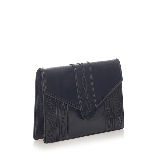 Saint Laurent Leather Clutch Bag (SHG-27873