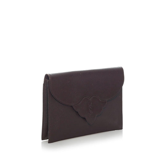 Saint Laurent Leather Clutch Bag (SHG-34712