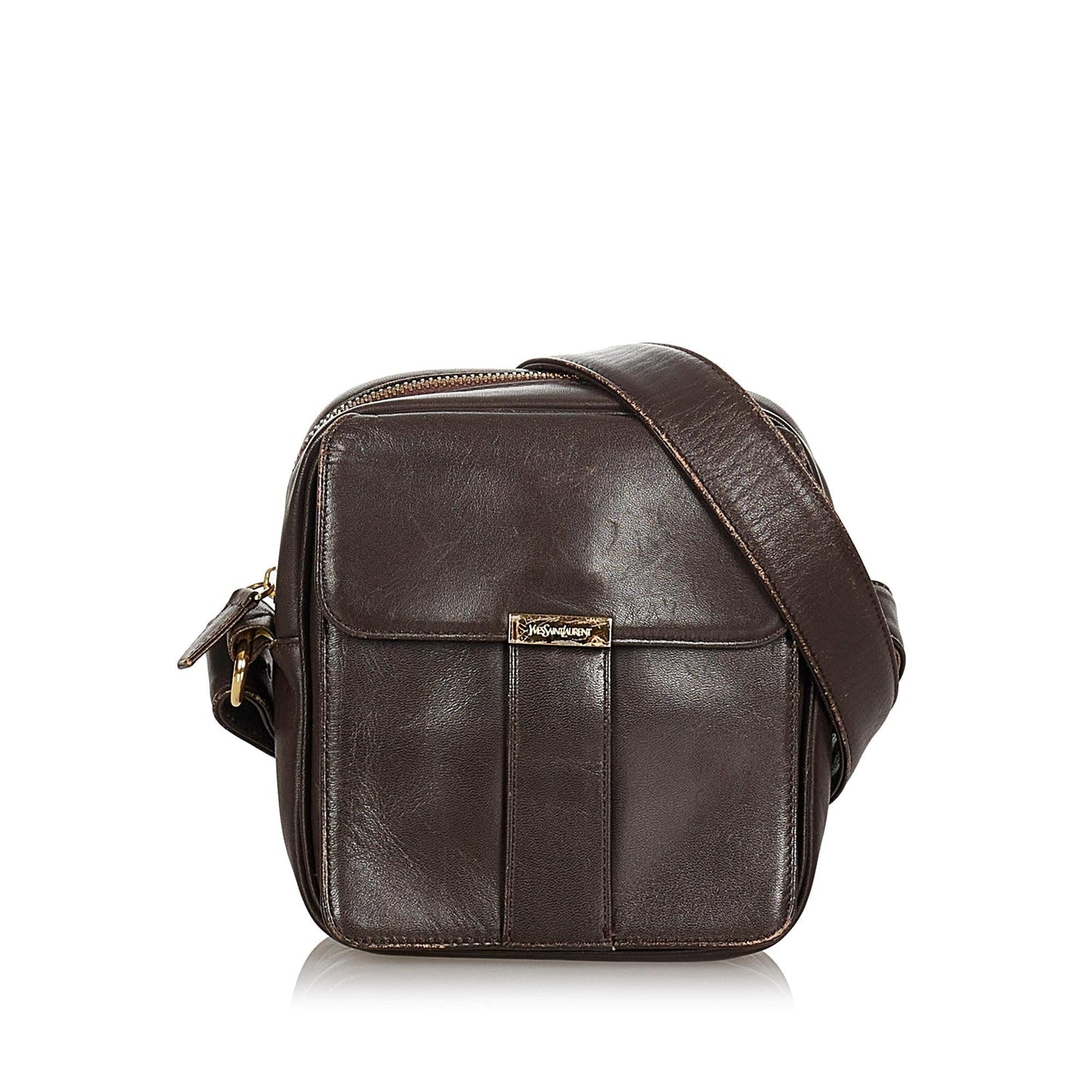Saint Laurent Leather Crossbody Bag (SHG-31516