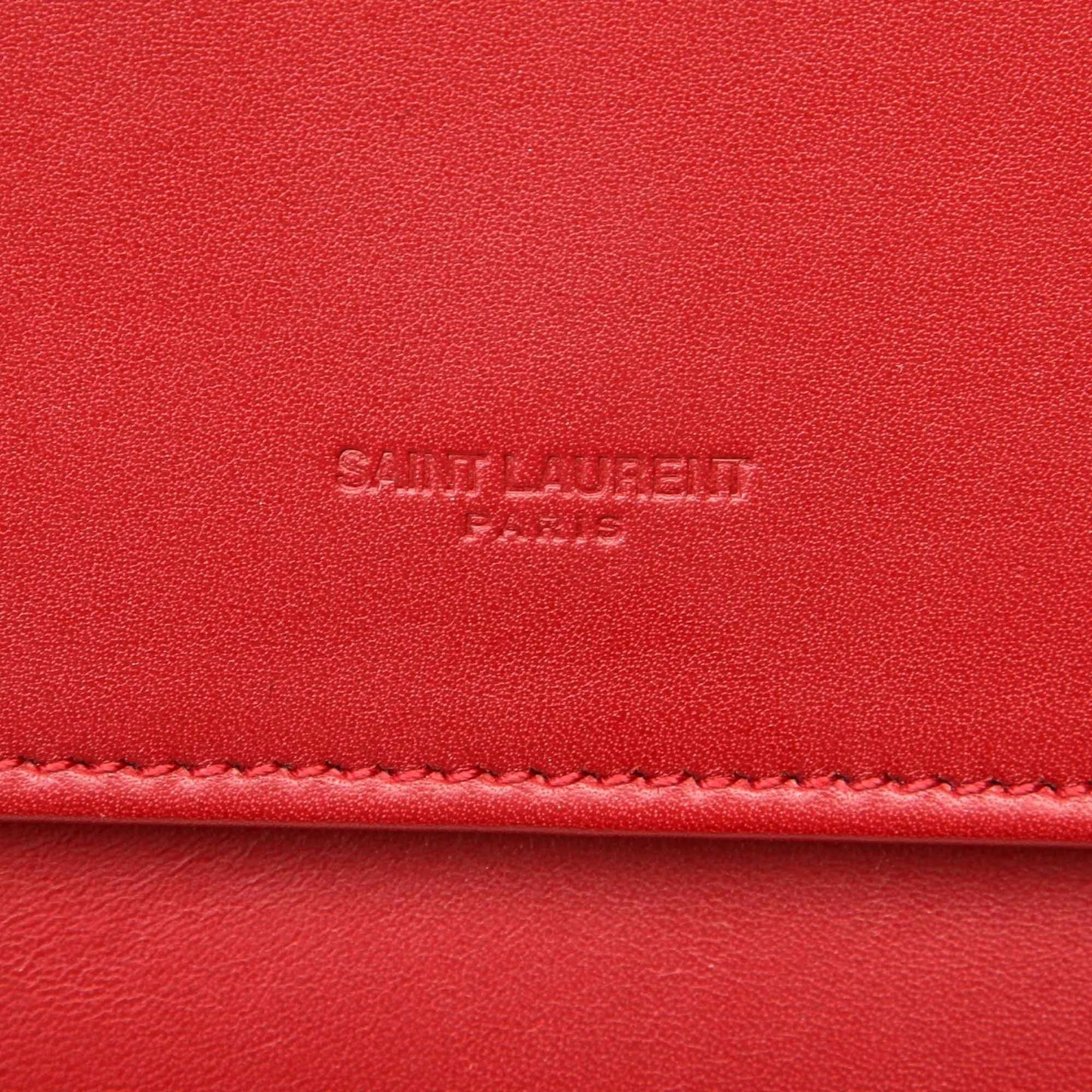 Saint Laurent Leather Diagonale Clutch (SHG-35320