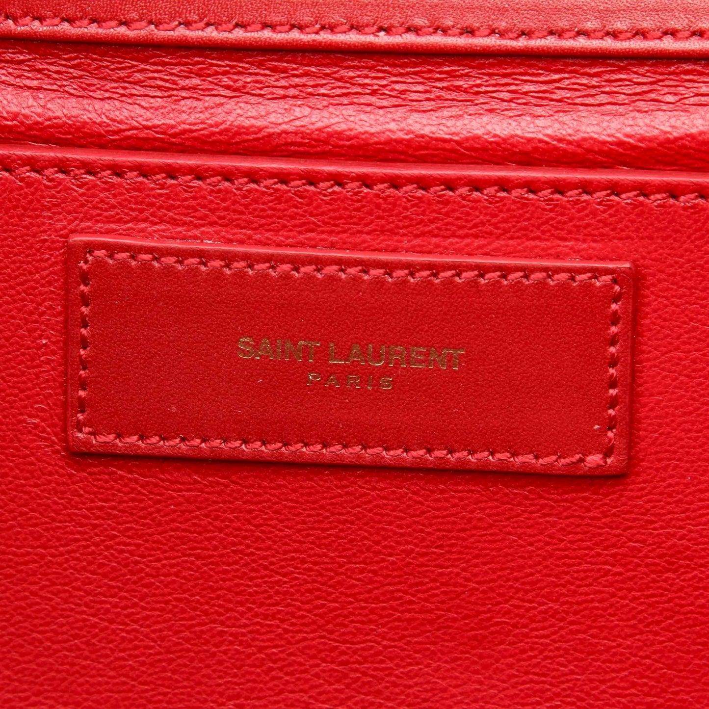 Saint Laurent Leather Diagonale Clutch (SHG-35320