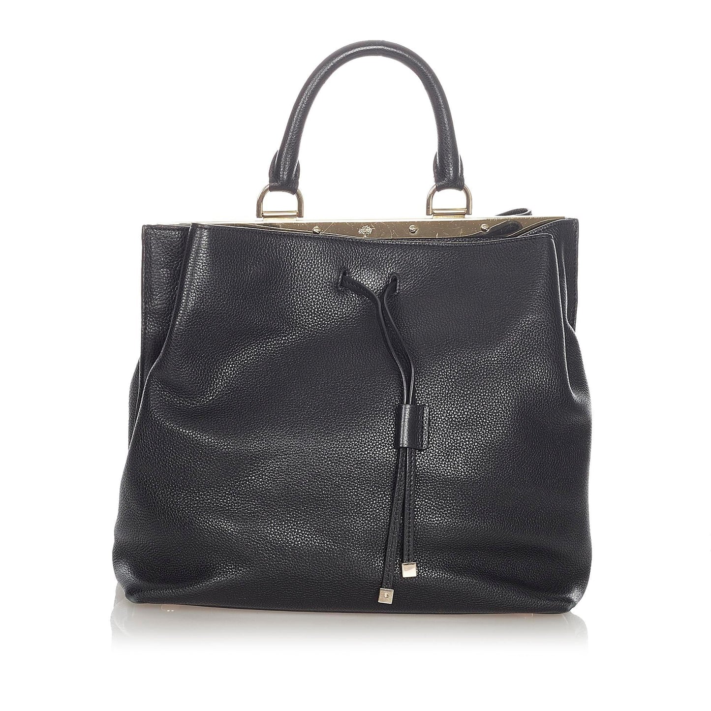 Saint Laurent Leather Drawstring Bucket Bag (SHG-22917