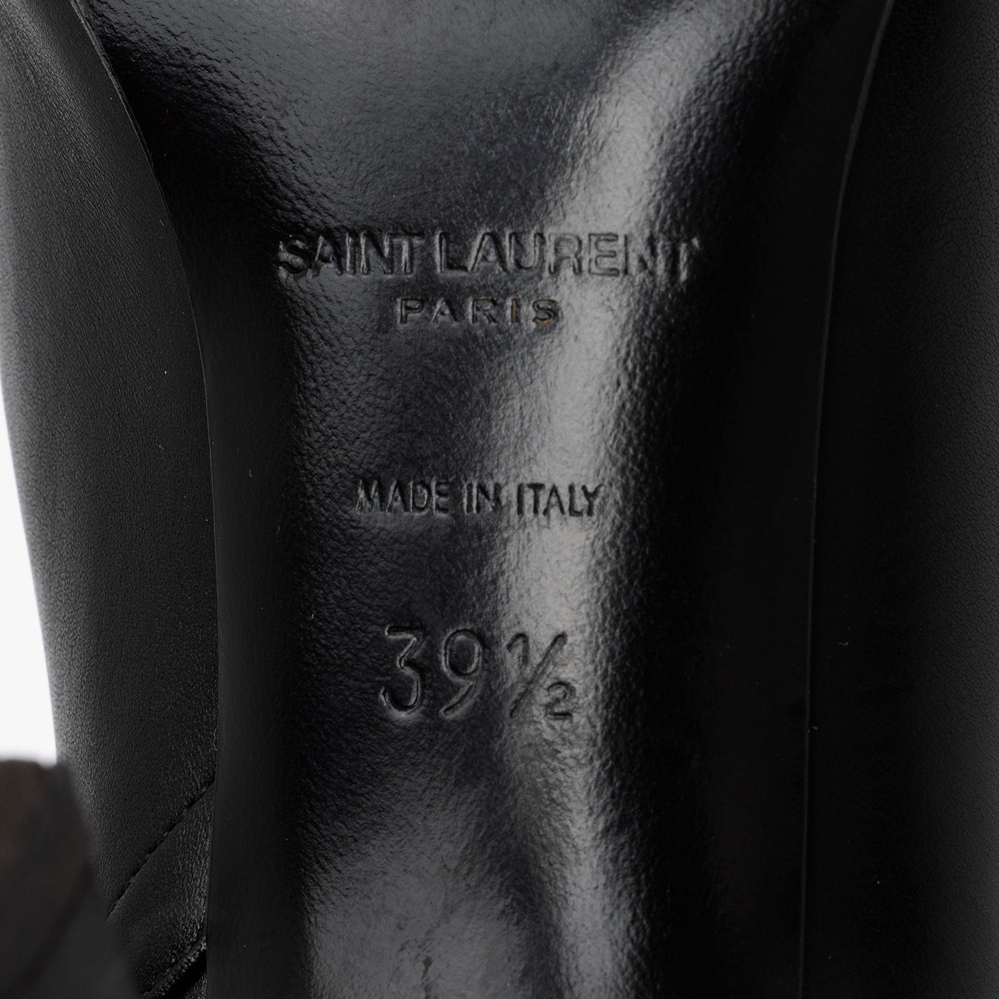 Saint Laurent Leather Jane 90 Knee High Boots - Size 9.5 / 39.5 Fp4PR8