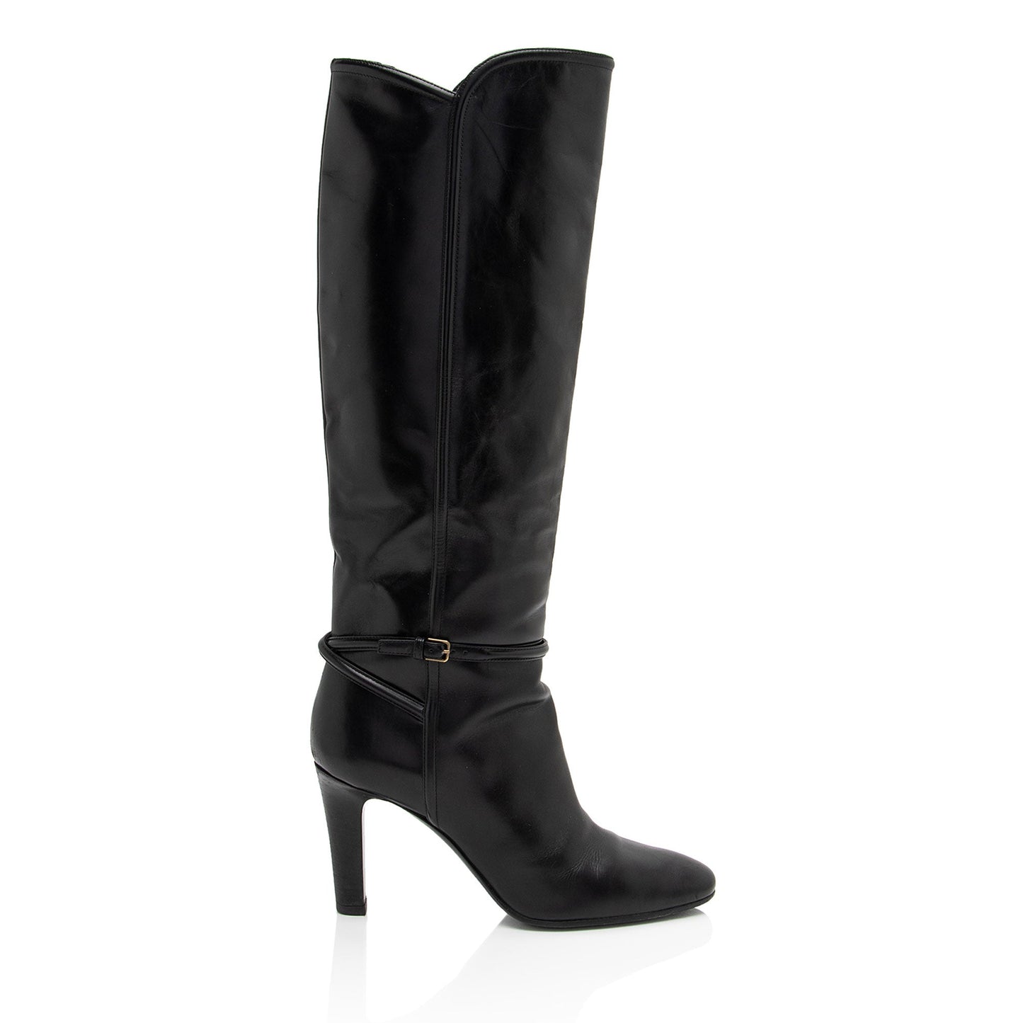 Saint Laurent Leather Jane 90 Knee High Boots - Size 9.5 / 39.5 Fp4PR8