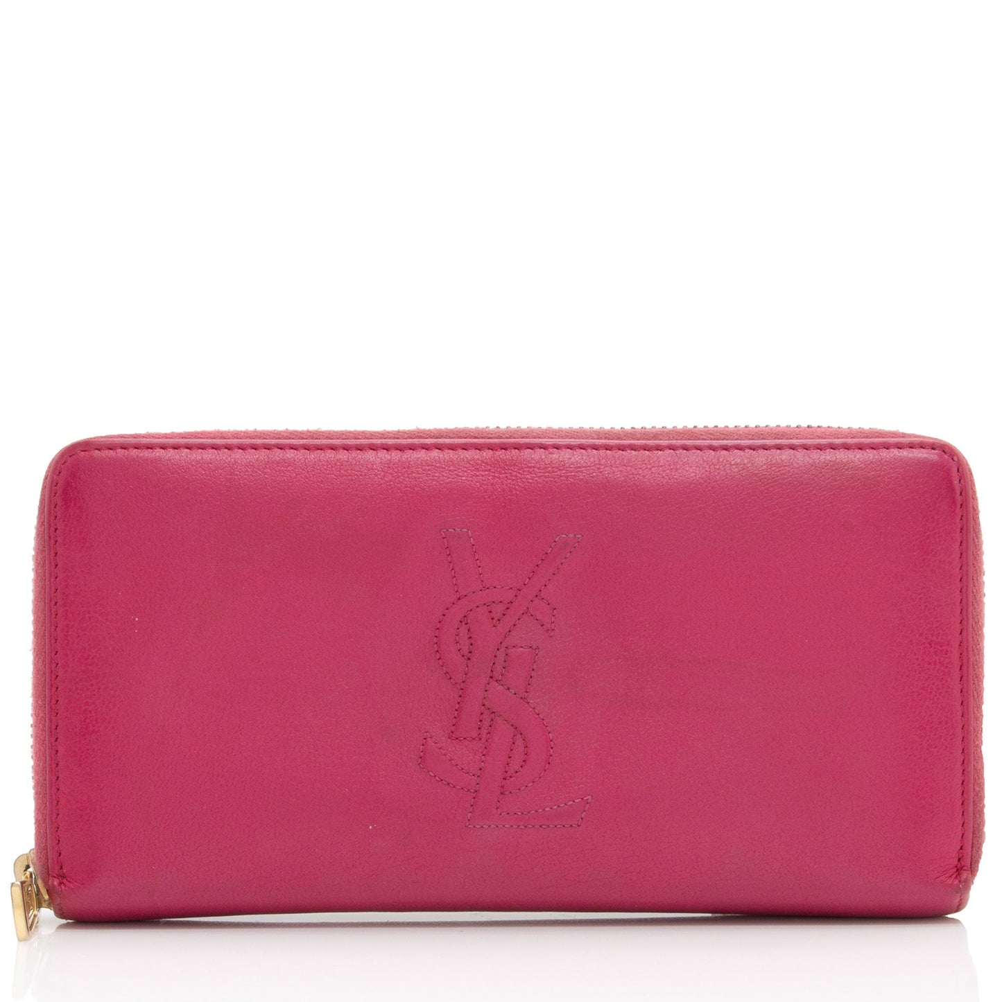 Saint Laurent Leather Monogram Belle du Jour Zip Around Wallet agqKCo