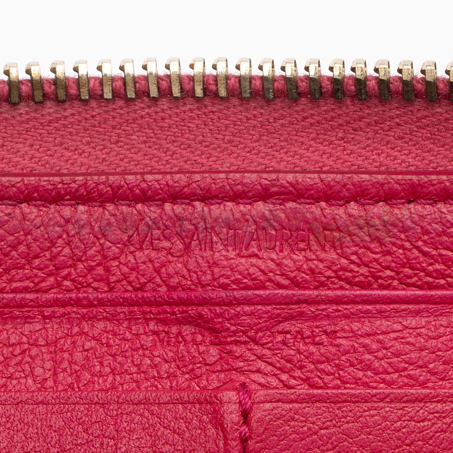 Saint Laurent Leather Monogram Belle du Jour Zip Around Wallet agqKCo