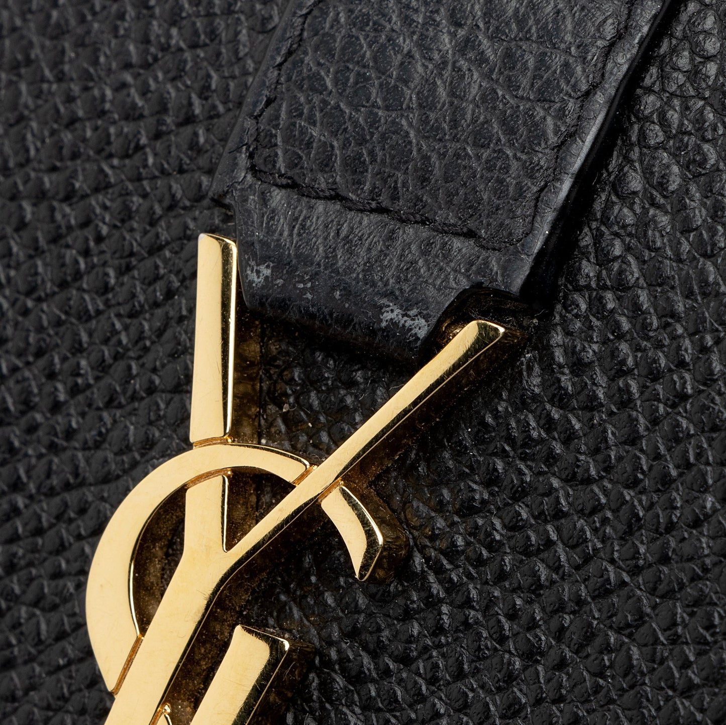 Saint Laurent Leather Monogram Compact Bi-Fold Wallet EywM9H