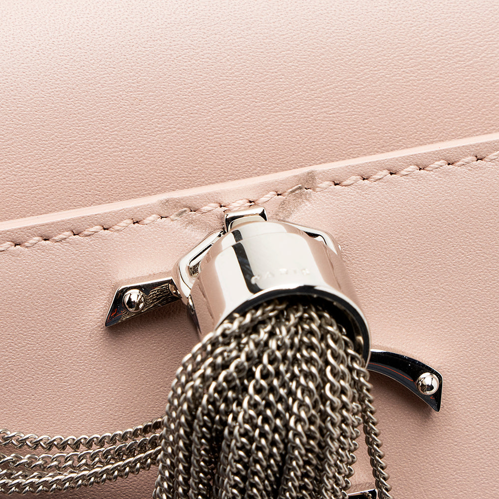 Saint Laurent Grain de Poudre Leather Monogram Kate Tassell Medium Shoulder Bag 19405