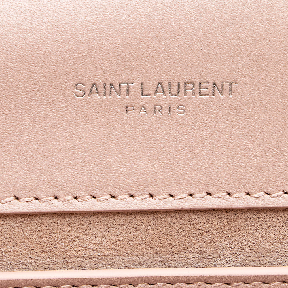 Saint Laurent Grain de Poudre Leather Monogram Kate Tassell Medium Shoulder Bag 19405