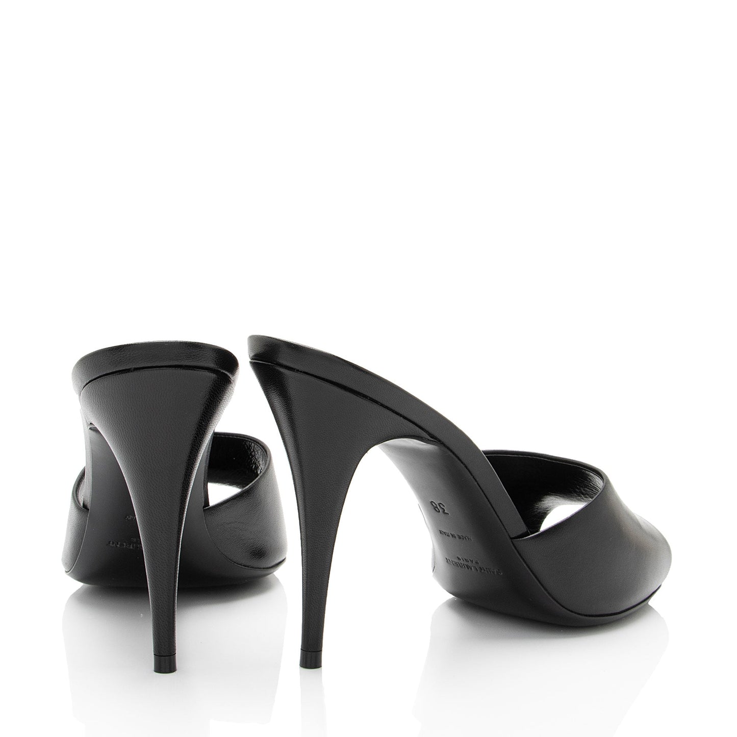 Saint Laurent Leather Open Toe Sandals - Size 8 / 38 I4JOnp