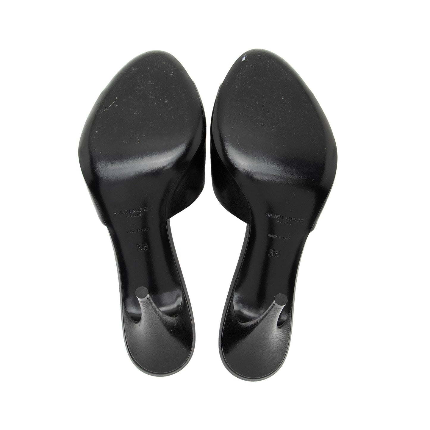 Saint Laurent Leather Open Toe Sandals - Size 8 / 38 I4JOnp