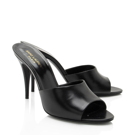 Saint Laurent Leather Open Toe Sandals - Size 8 / 38 I4JOnp