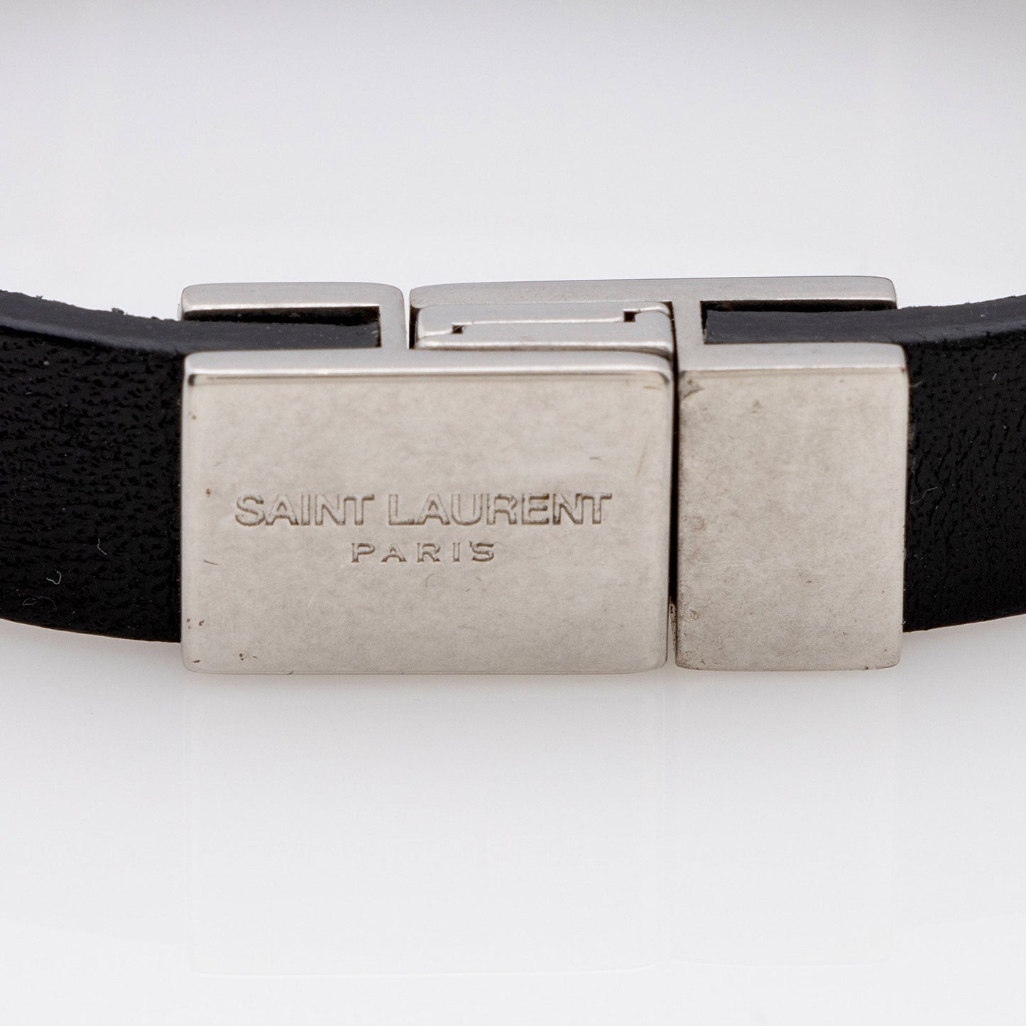Saint Laurent Leather Monogram Cassandre Bracelet nbNjk2