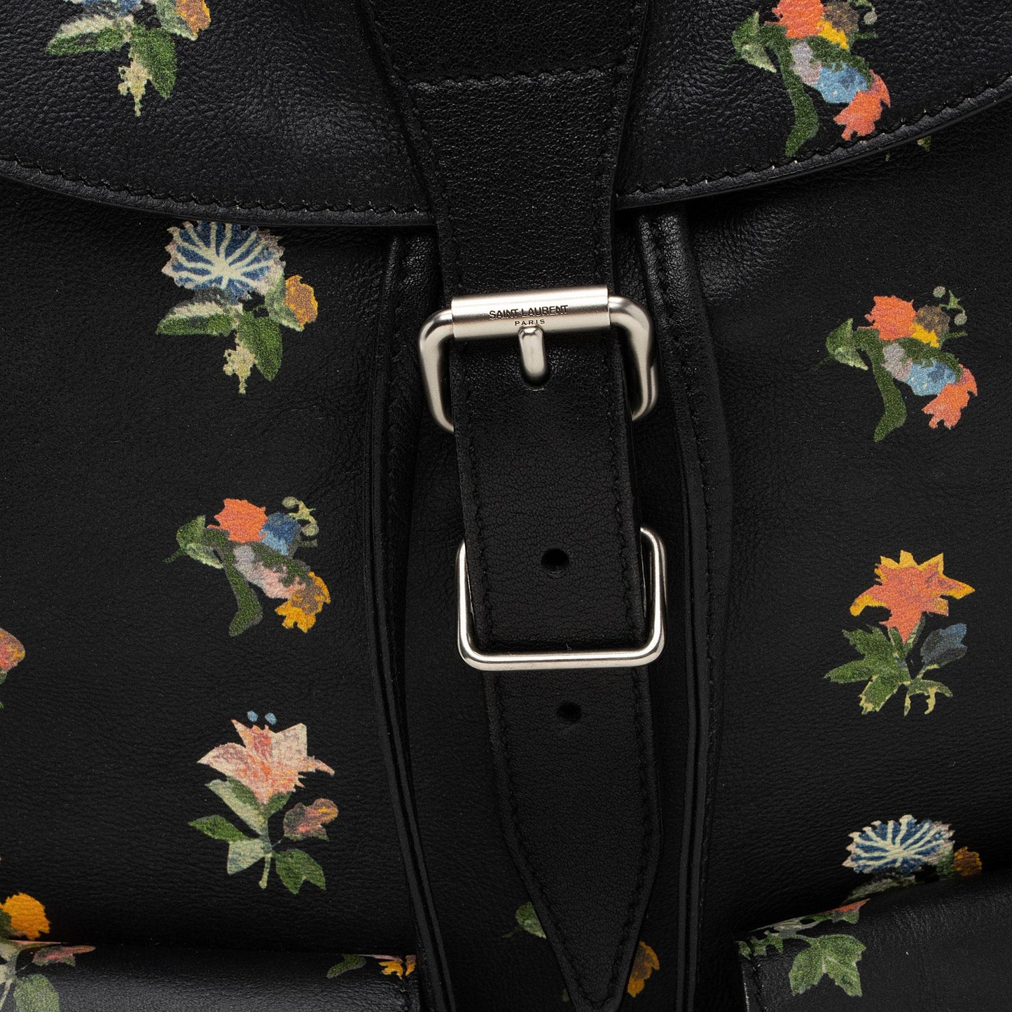 Saint Laurent Leather Prairie Floral Festival Backpack VN9m0q