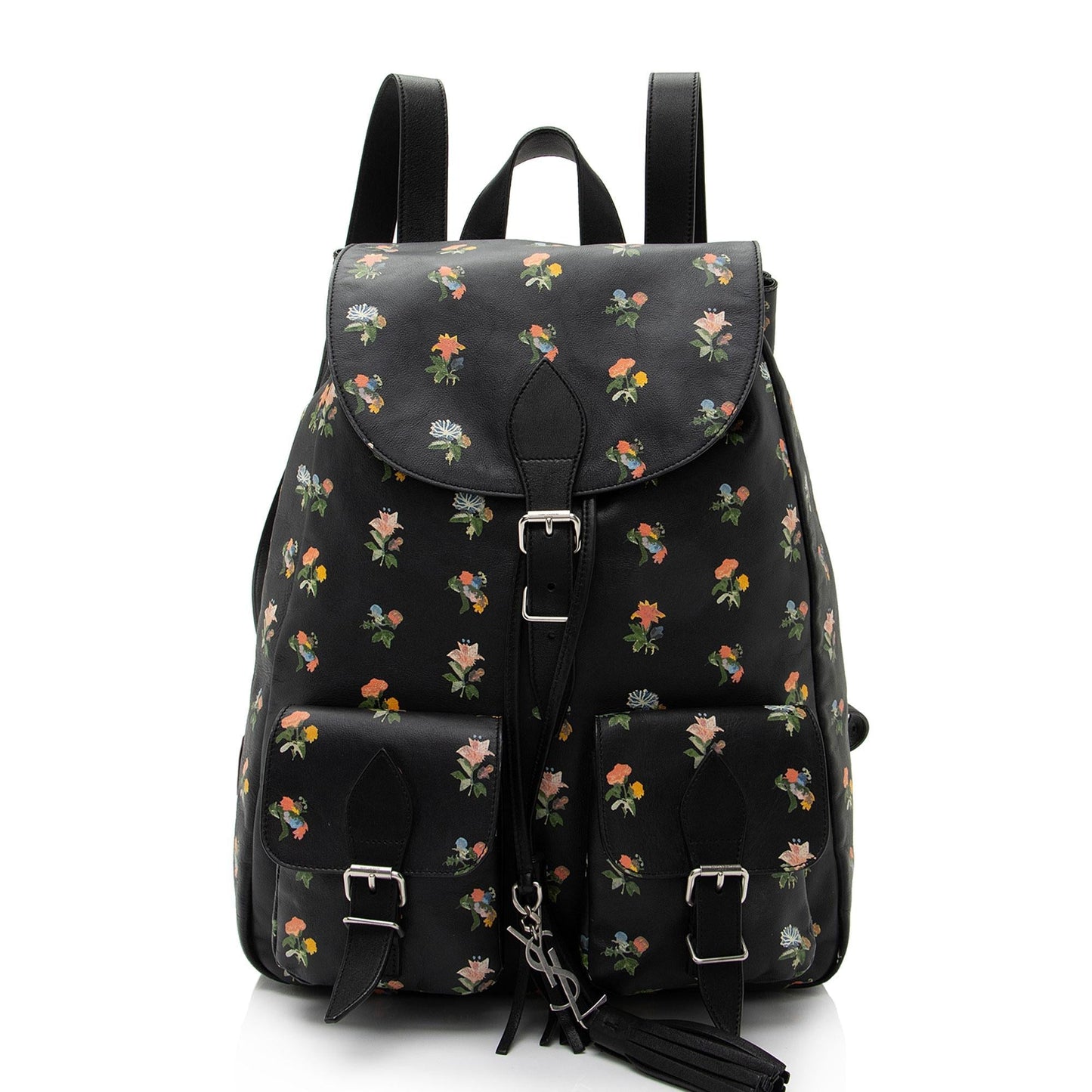 Saint Laurent Leather Prairie Floral Festival Backpack VN9m0q
