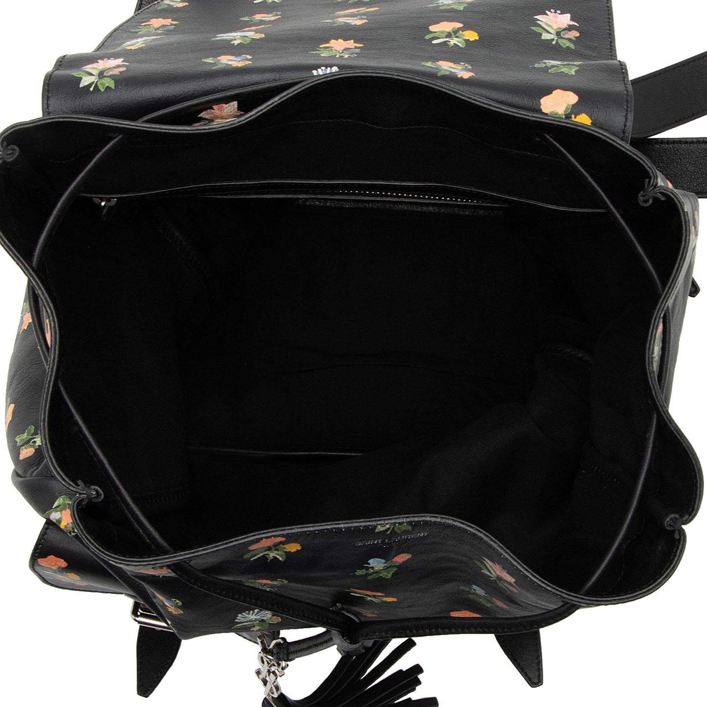 Saint Laurent Leather Prairie Floral Festival Backpack VN9m0q