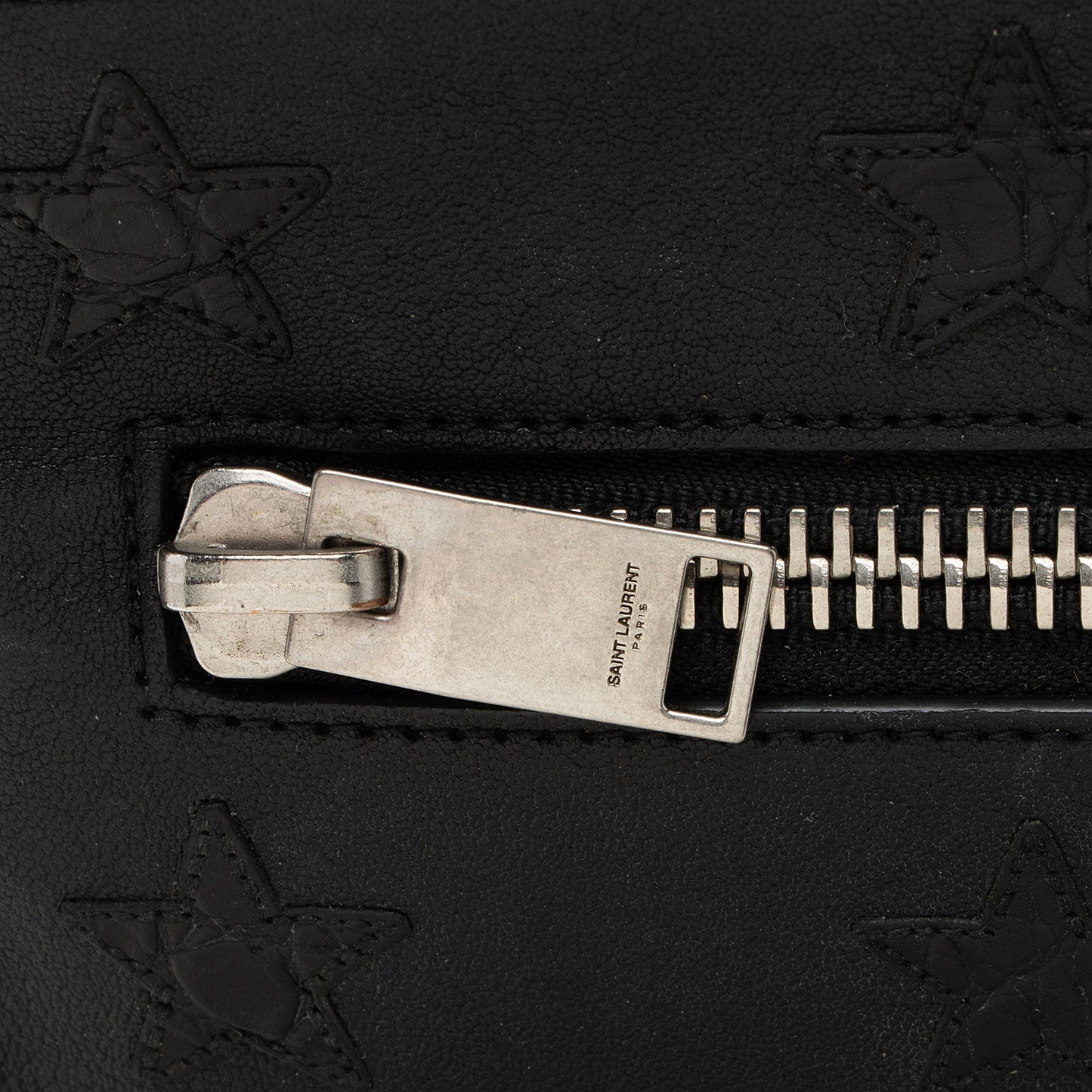 Saint Laurent Leather Stars Zip Pouch Vfu7Aj