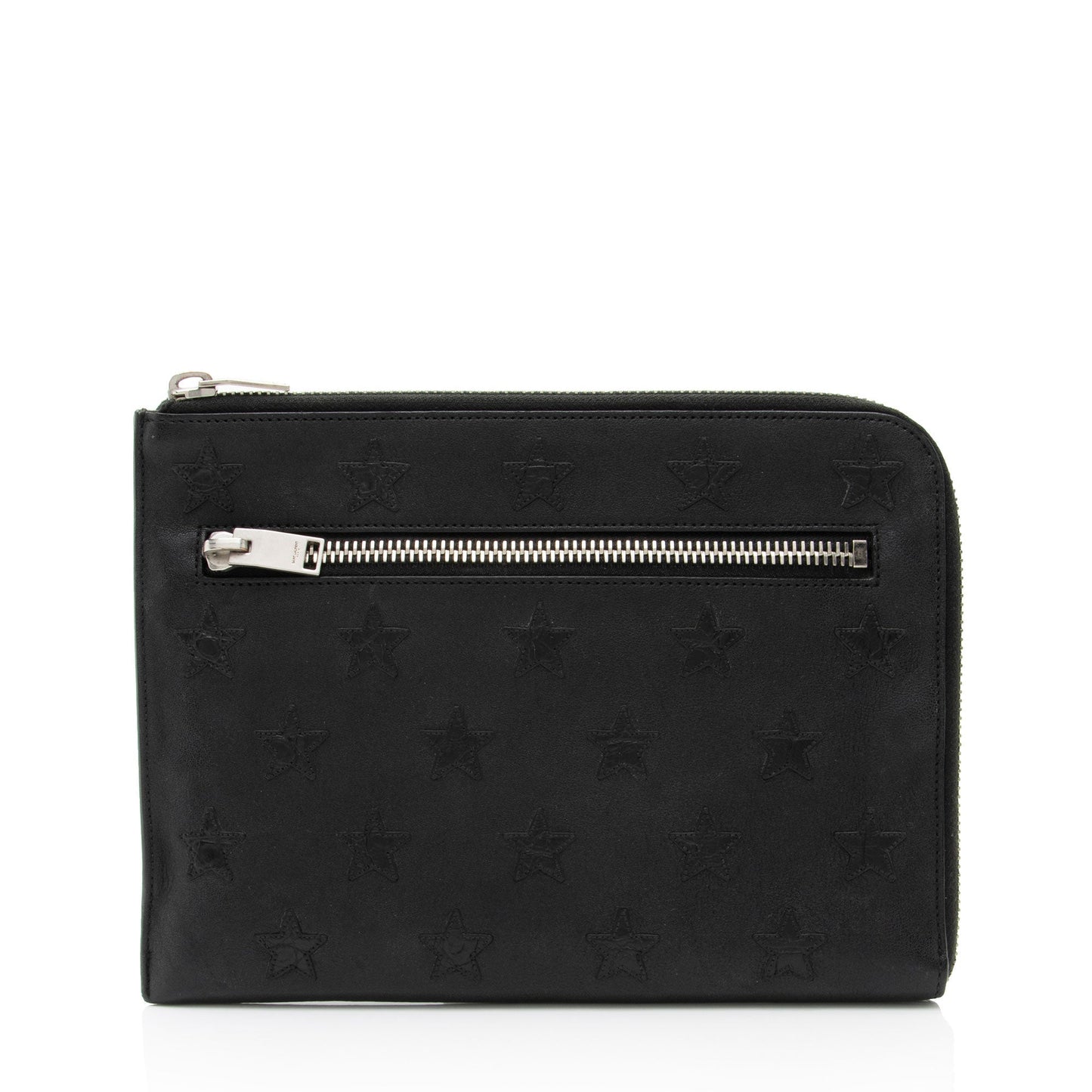 Saint Laurent Leather Stars Zip Pouch Vfu7Aj