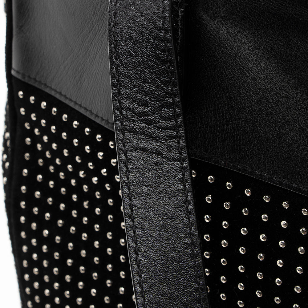 Saint Laurent Leather Studded N/S Shopper Tote 21777