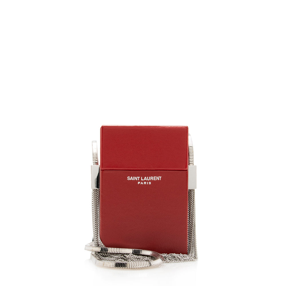 Saint Laurent Leather Tassel Box Minaudiere Crossbody bag 15364