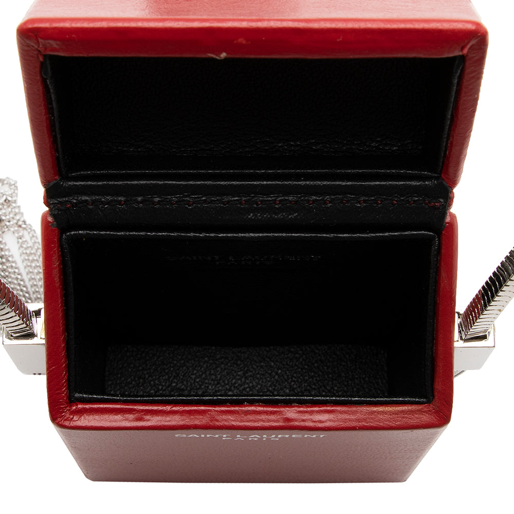 Saint Laurent Leather Tassel Box Minaudiere Crossbody bag 15364