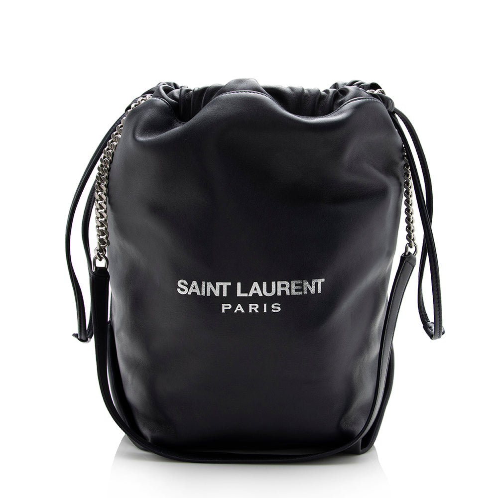 Saint Laurent Leather Teddy Bucket Bag 15588