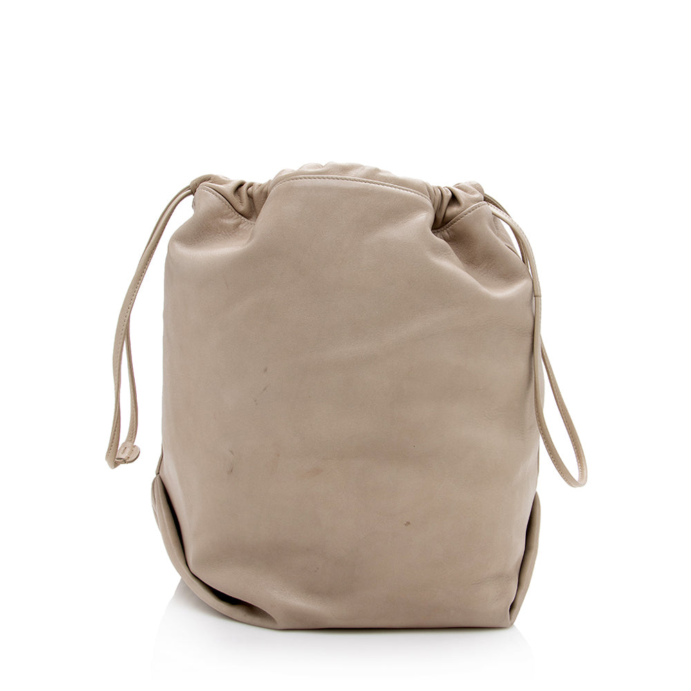 Saint Laurent Leather Logo Teddy Bucket Bag 17442