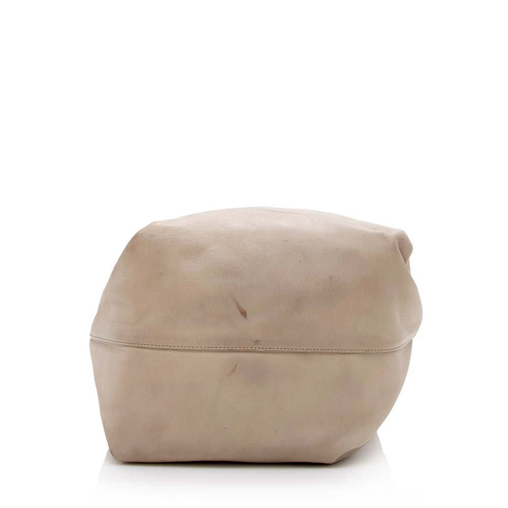 Saint Laurent Leather Logo Teddy Bucket Bag 17442