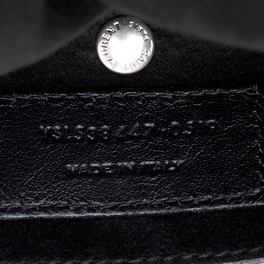 Saint Laurent Leather Logo Teddy Bucket Bag 17442