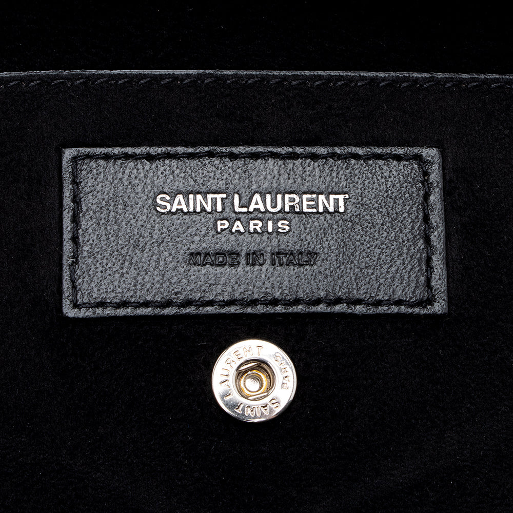 Saint Laurent Leather Logo Teddy Bucket Bag 17442