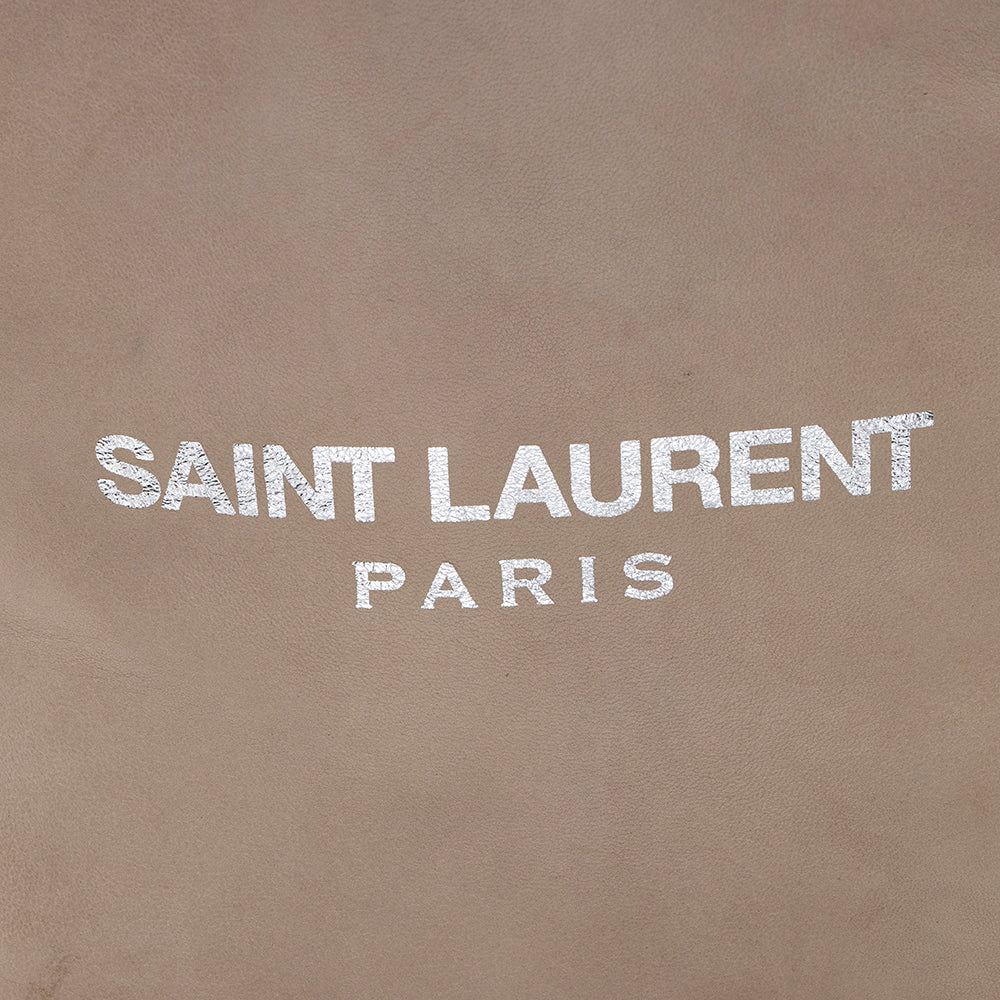 Saint Laurent Leather Logo Teddy Bucket Bag 17442