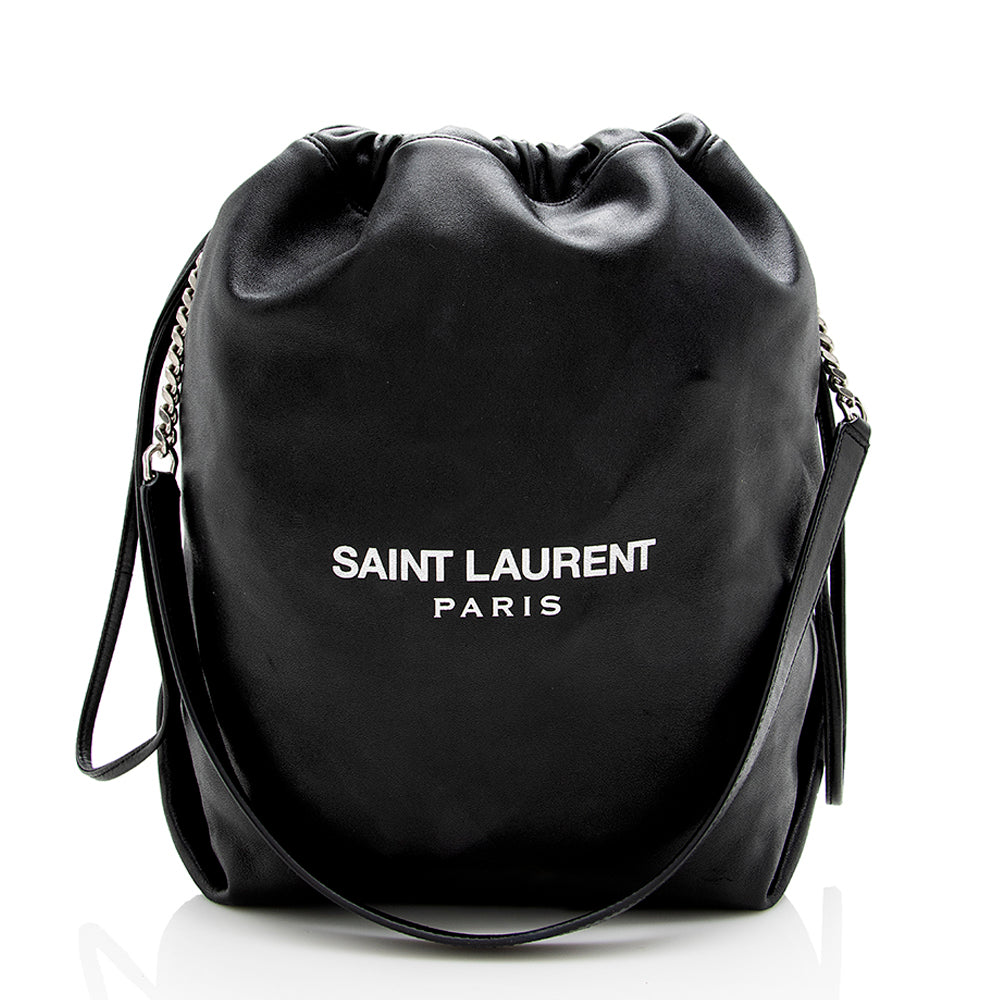Saint Laurent Leather Teddy Bucket Bag 17859