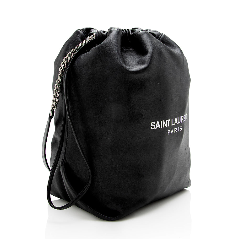Saint Laurent Leather Teddy Bucket Bag 17859