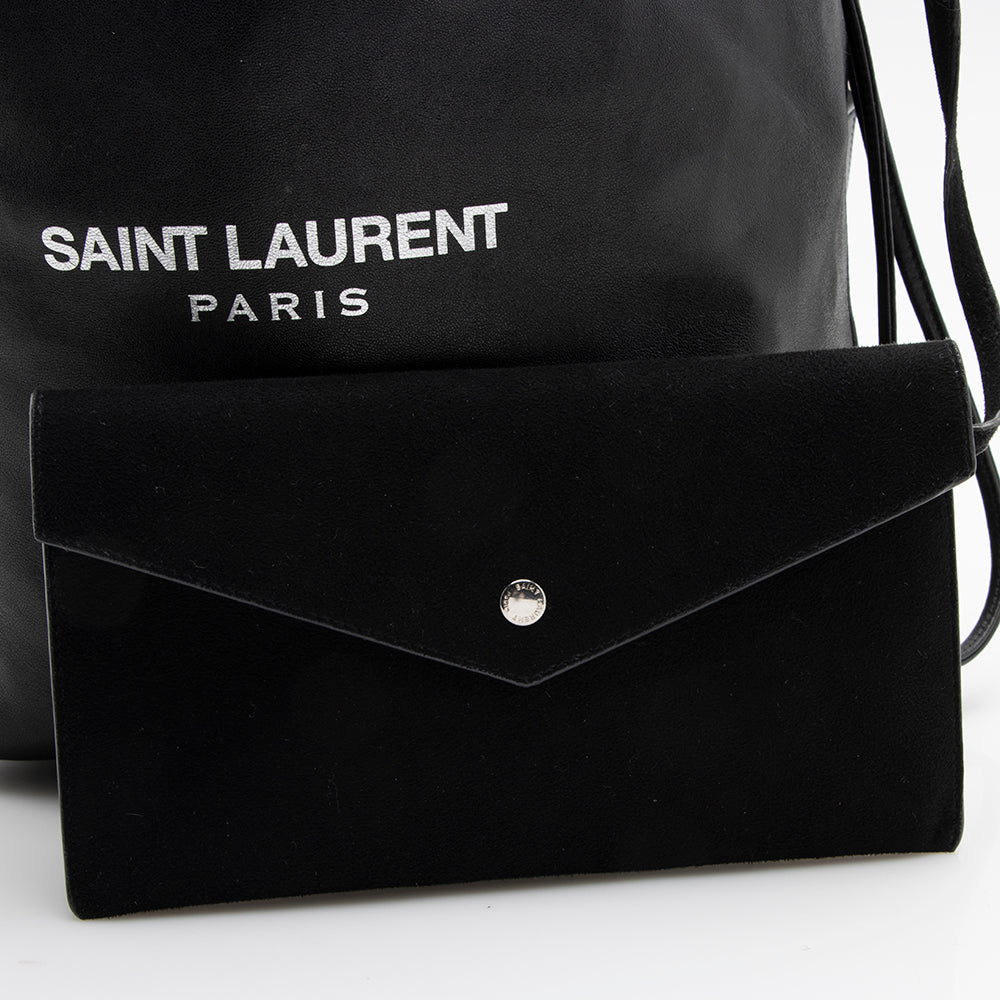 Saint Laurent Leather Teddy Bucket Bag 17859