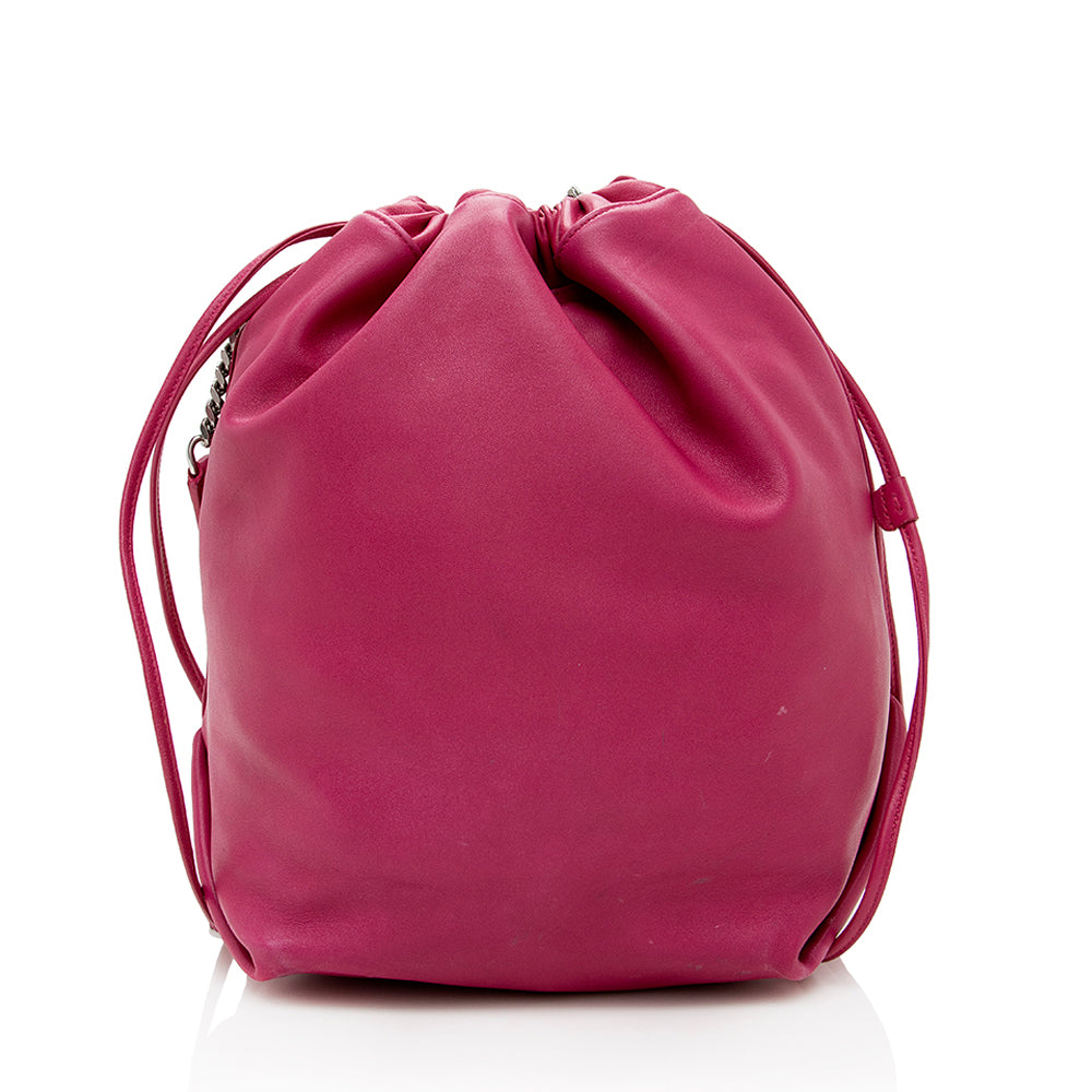 Saint Laurent Leather Teddy Bucket Bag 18597