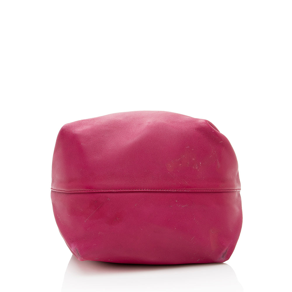 Saint Laurent Leather Teddy Bucket Bag 18597