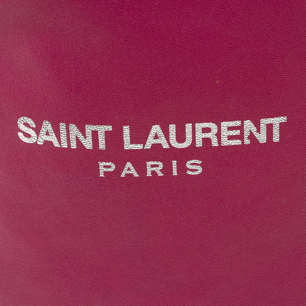 Saint Laurent Leather Teddy Bucket Bag 18597