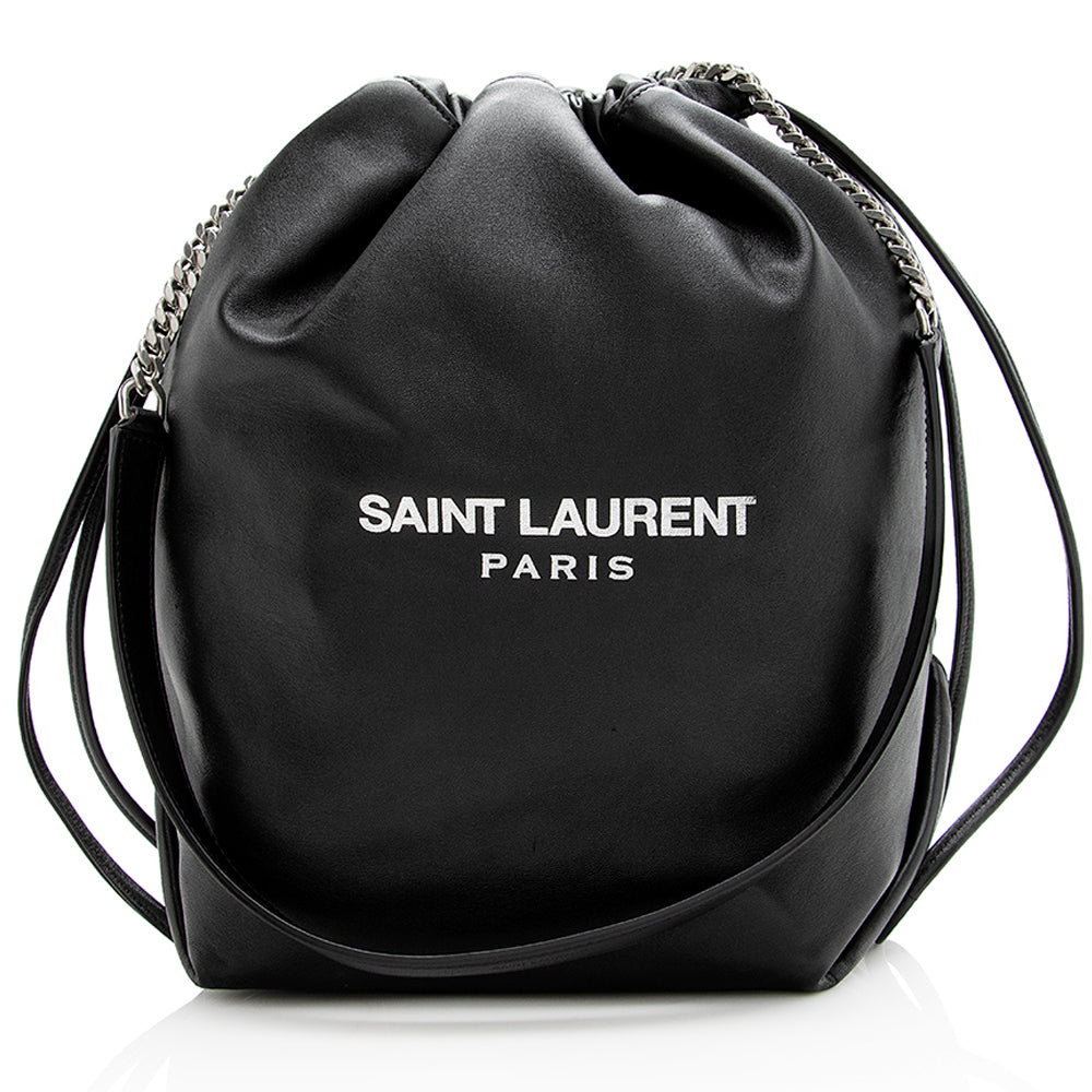 Saint Laurent Leather Teddy Bucket Bag 21397