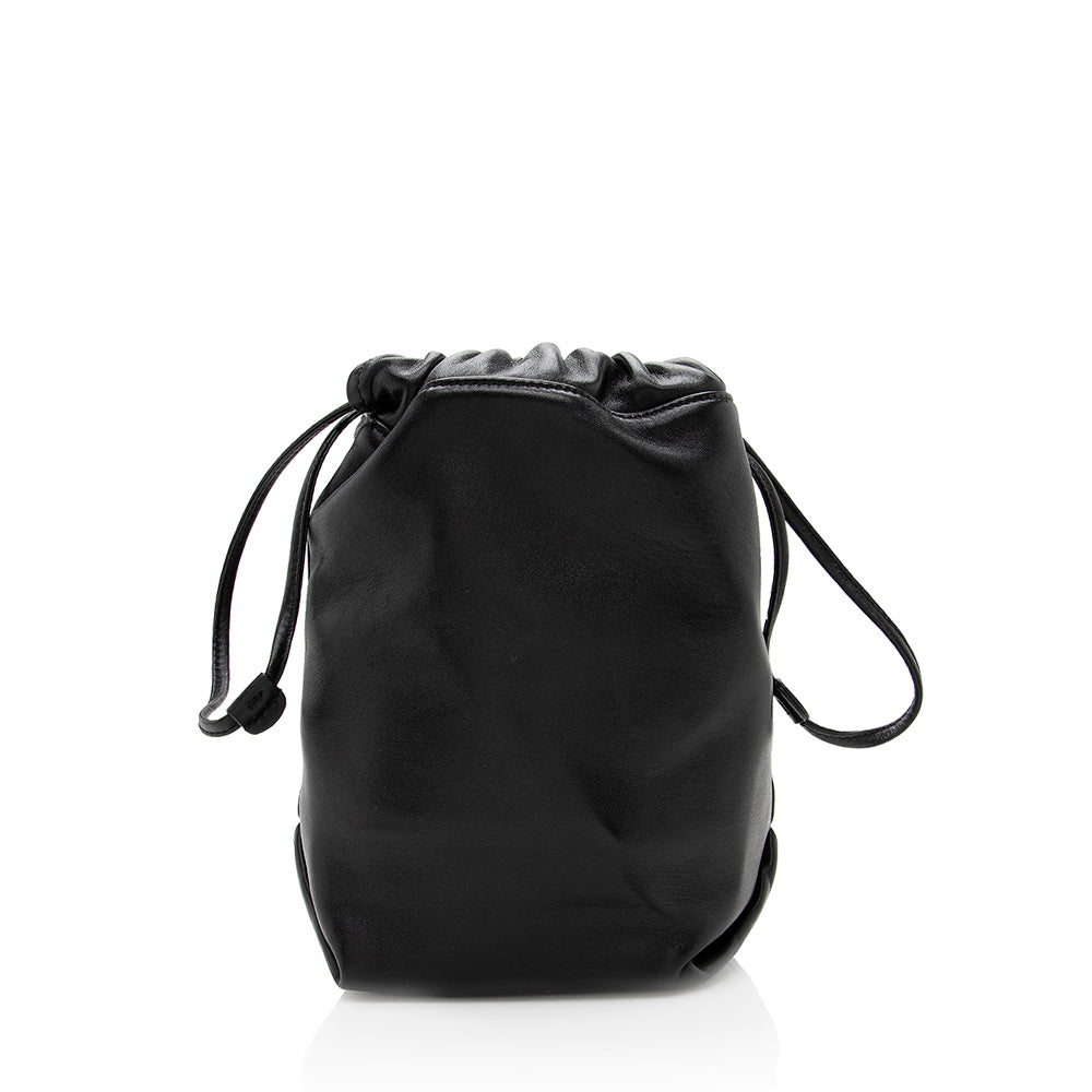 Saint Laurent Leather Logo Teddy Small Bucket Bag 19561