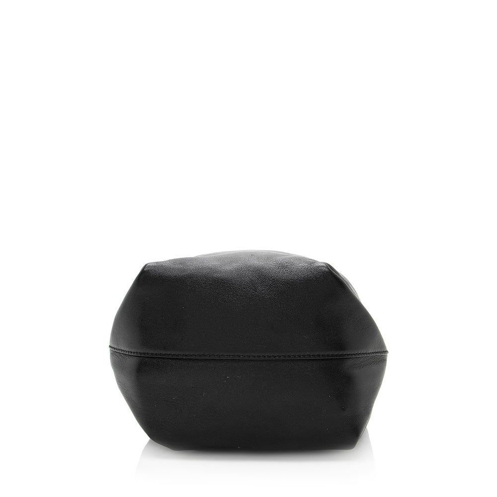 Saint Laurent Leather Logo Teddy Small Bucket Bag 19561